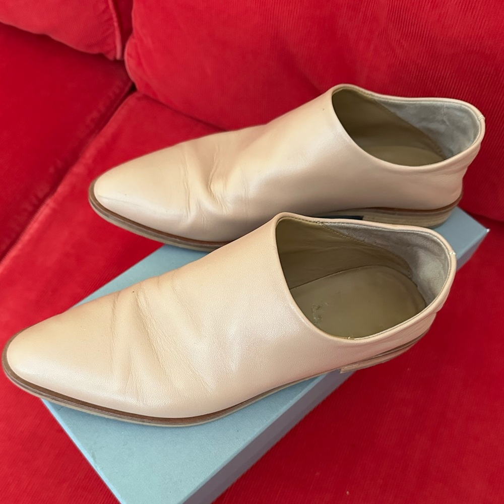Everlane The Modern Babo Loafer Mules Size 7 Blush Tan Leather Shoes Flats